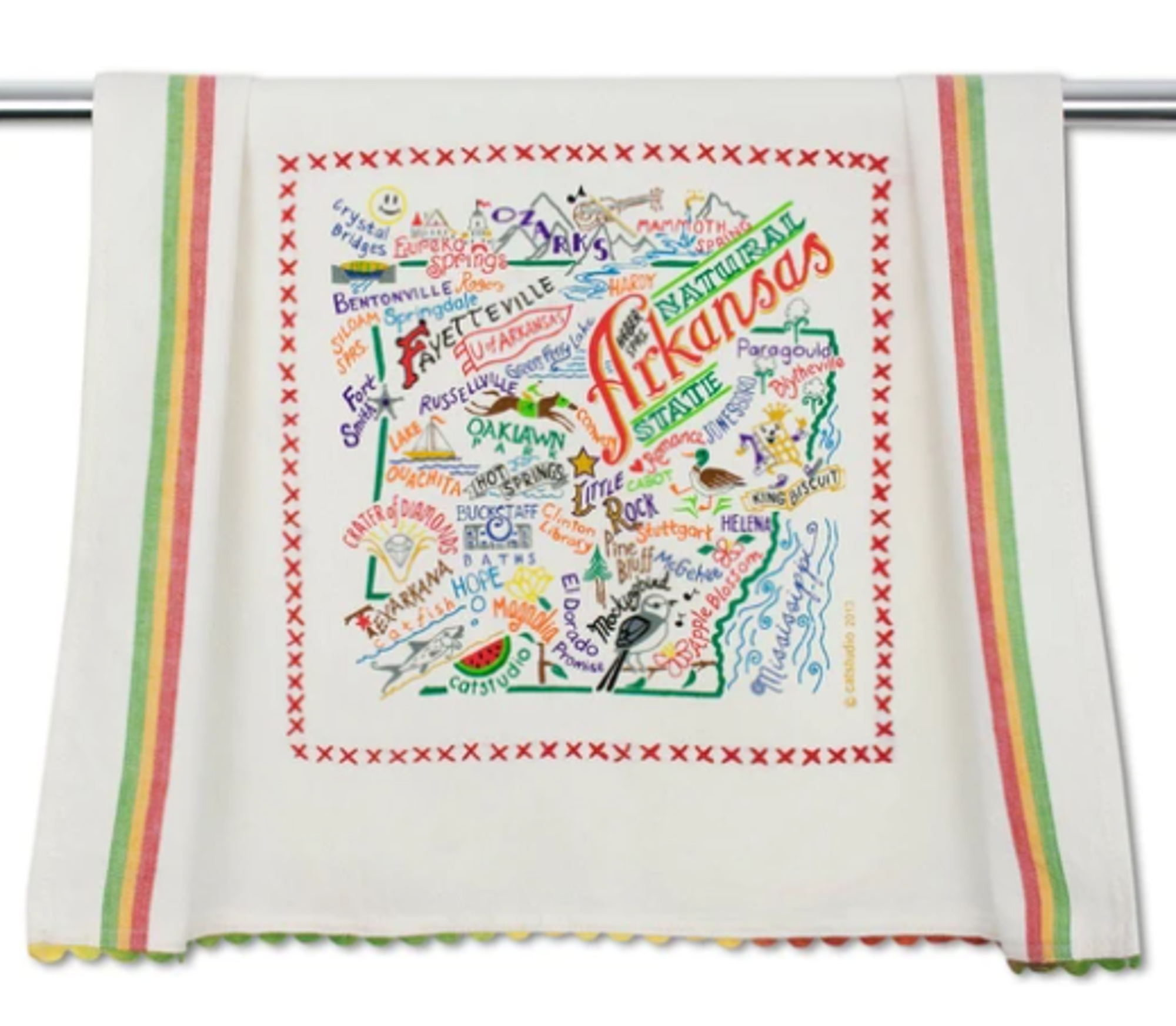 image of: Arkansas Catstudio Dish Towel