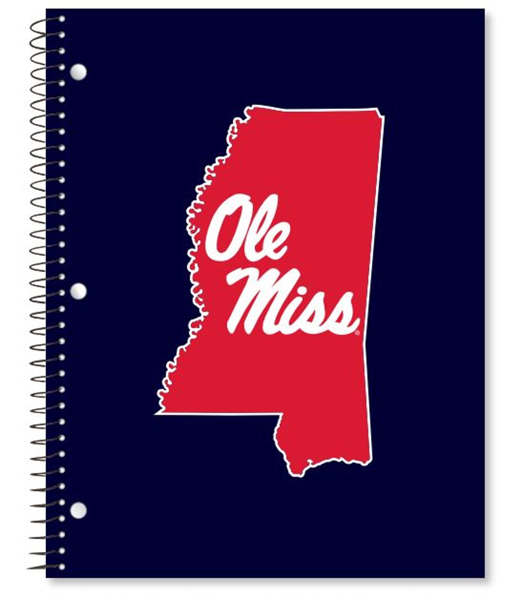 image of: One Subject Digiprint Notebook Ole Miss State Shape