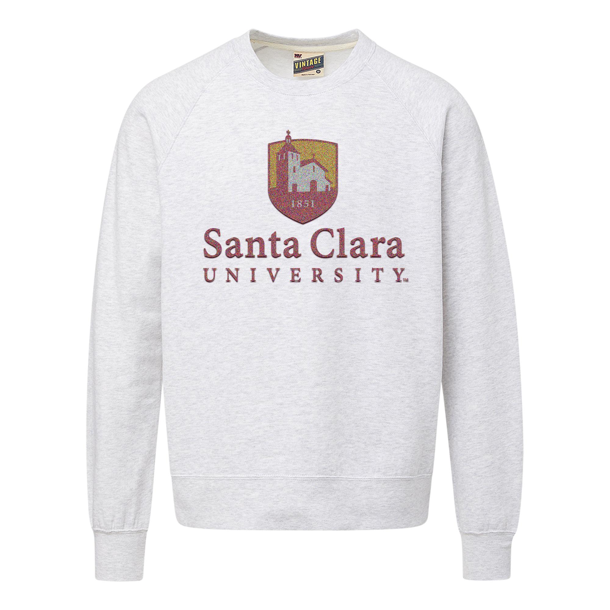 Product image 1 of 1 for Santa Clara University Vintage Fleece Raglan Crew, Ash