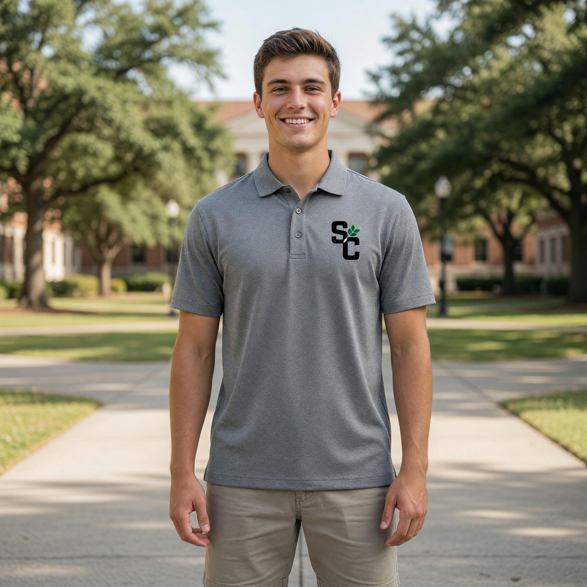 Product image 4 of 5 for CI SPORT SC LEAF HEATHERED SILK TOUCH PERFORMANCE POLO