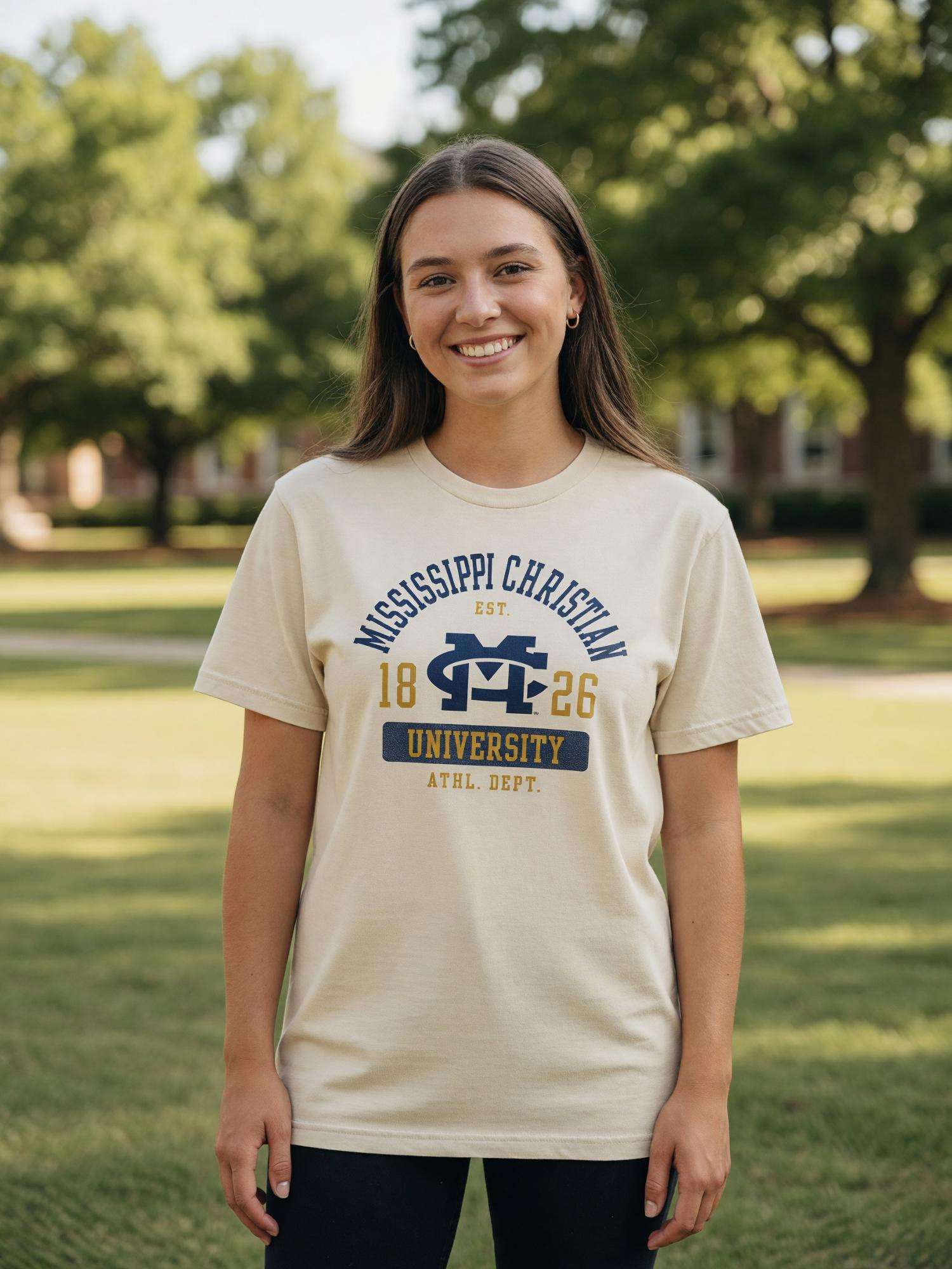 Product image 1 of 3 for MC SS TEE CW ARCH OVER LOGO PARCHMENT