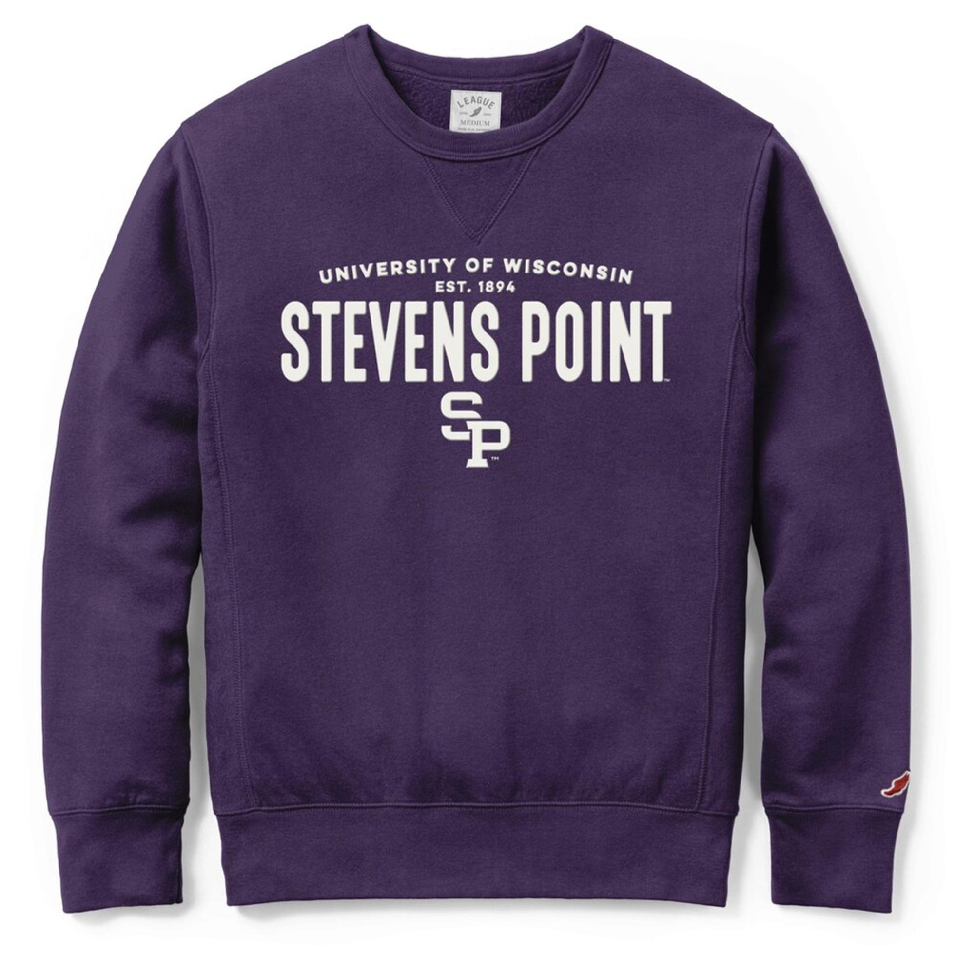 Product image 1 of 1 for University of Wisconsin Stevens Point Stadium Crewneck Sweatshirt, Purple