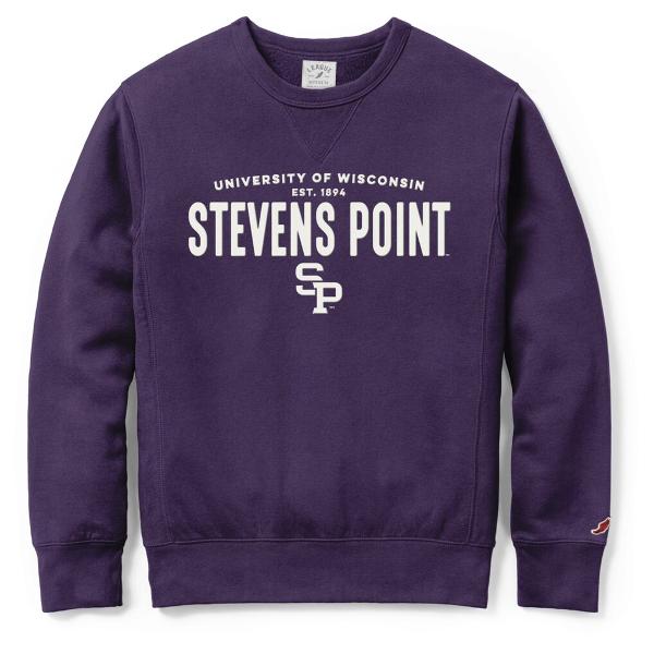University of Wisconsin Stevens Point Stadium Crewneck Sweatshirt, Purple; $69.98