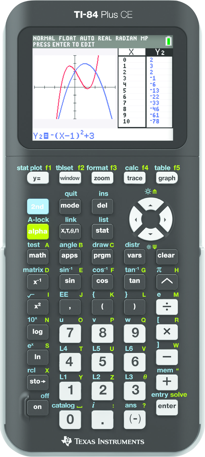 image of: TI 84 Plus CE Graphing Calculator