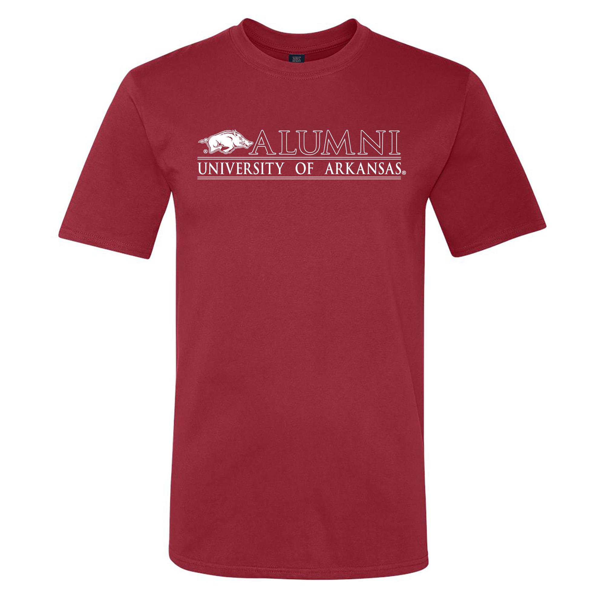 image of: University of Arkansas Logo Bar Alumni Ringspun Short Sleeve Tee