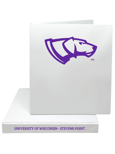 UWSP 1" Vinyl Binder, White; $13.98
