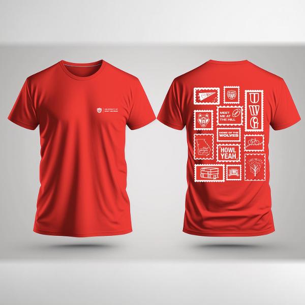 RED SPIRIT STAMP SHIRT; $24.99