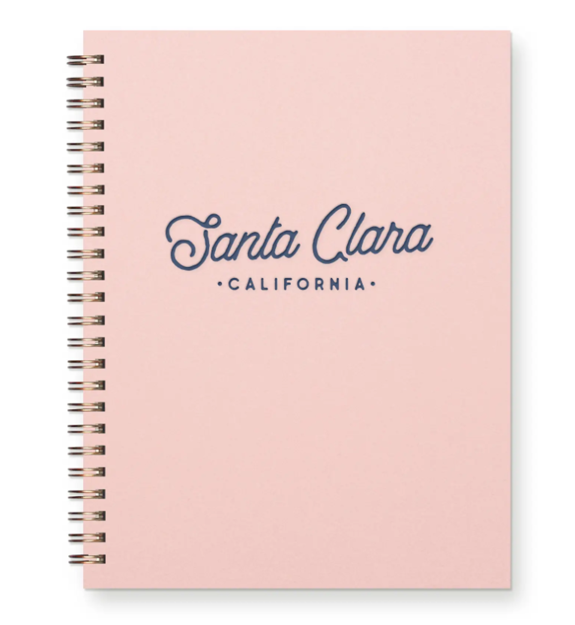 image of: Santa Clara California Script Journal Lined Notebook, Sunset Pink