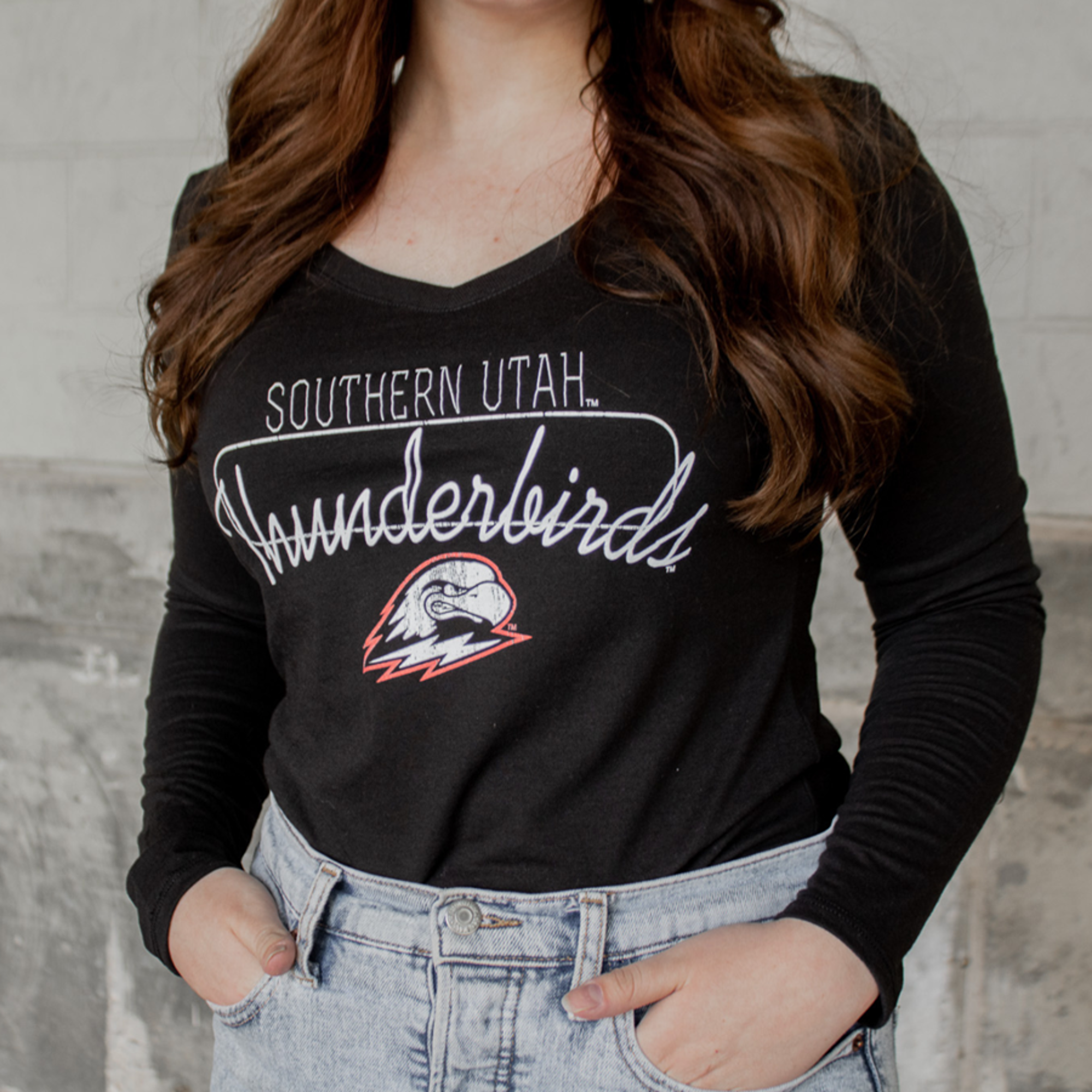 image of: CI Sport Southern Utah Thunderbirds Long Sleeve V-Neck Tee
