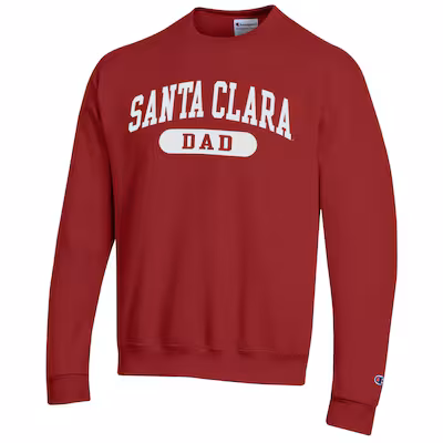 image of: Santa Clara University Champion Dad Fleece Crew Sweatshirt, Scarlet