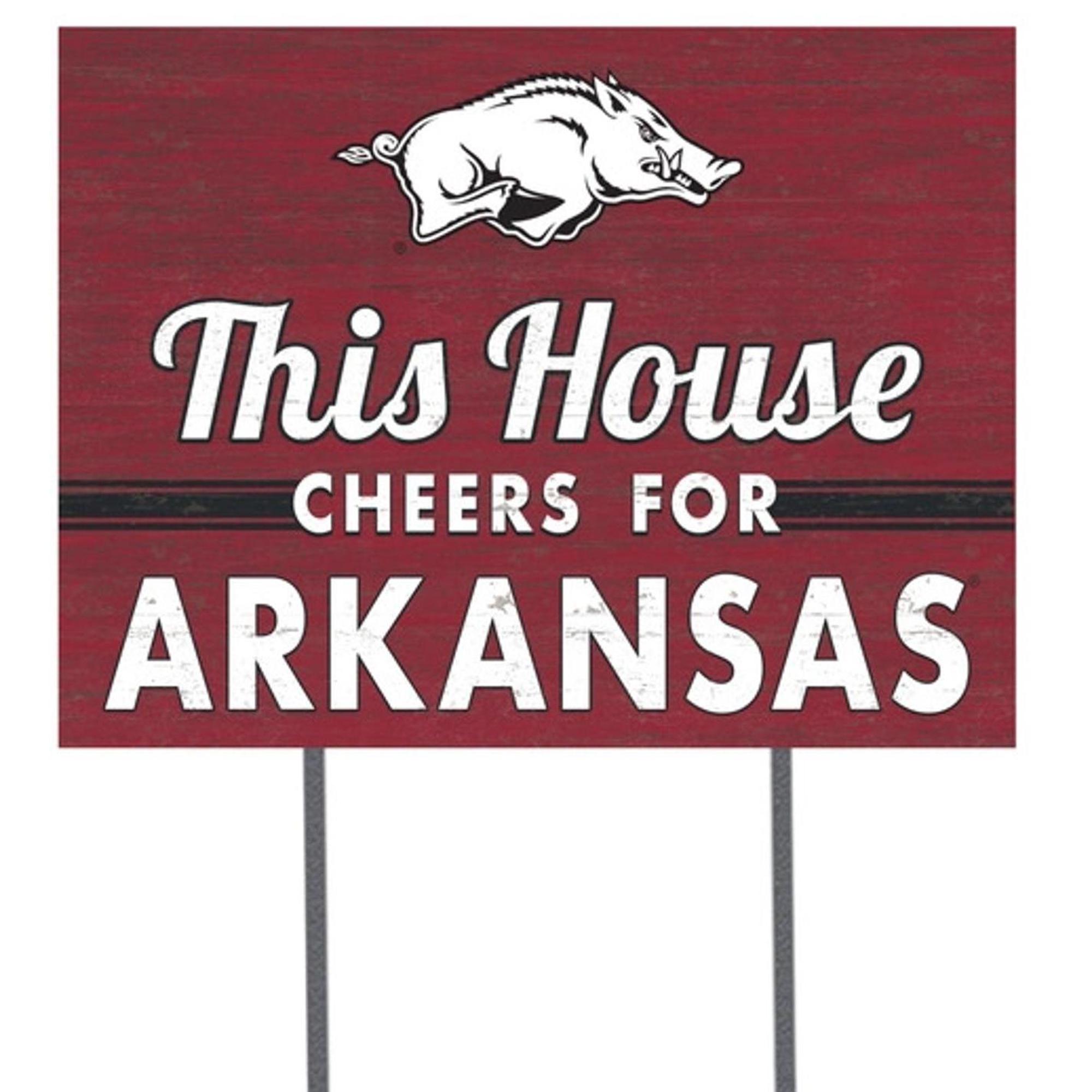 Product image 1 of 1 for Arkansas Razorbacks SN House Lawn Sign