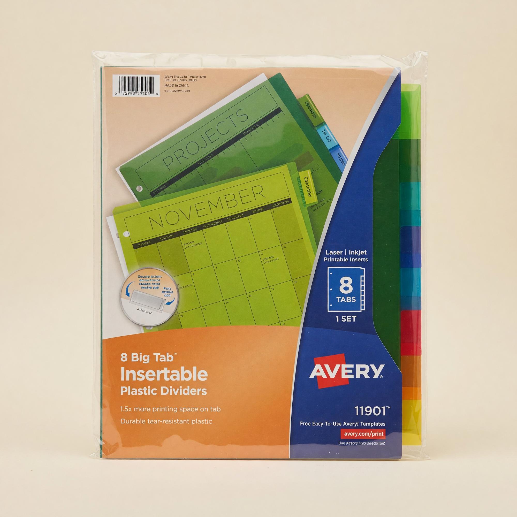 Product image 1 of 1 for DIVIDERS Big Tab 8-tab