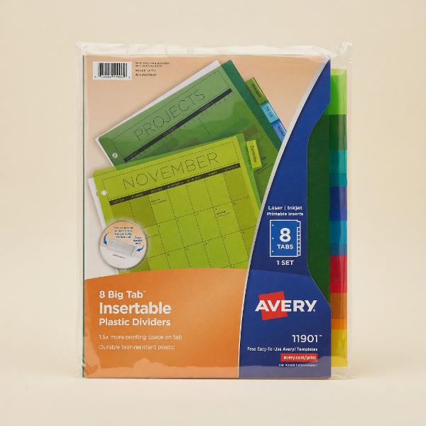 DIVIDERS Big Tab 8-tab; $4.29