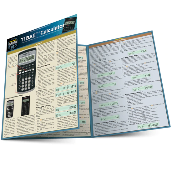 Cover image for TI BA II PLUS CALCULATOR LAMINATED STUDY GUIDE