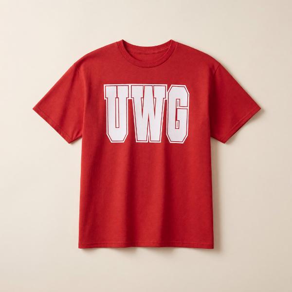 UWG BLOCK LETTERED TEE; $12.99