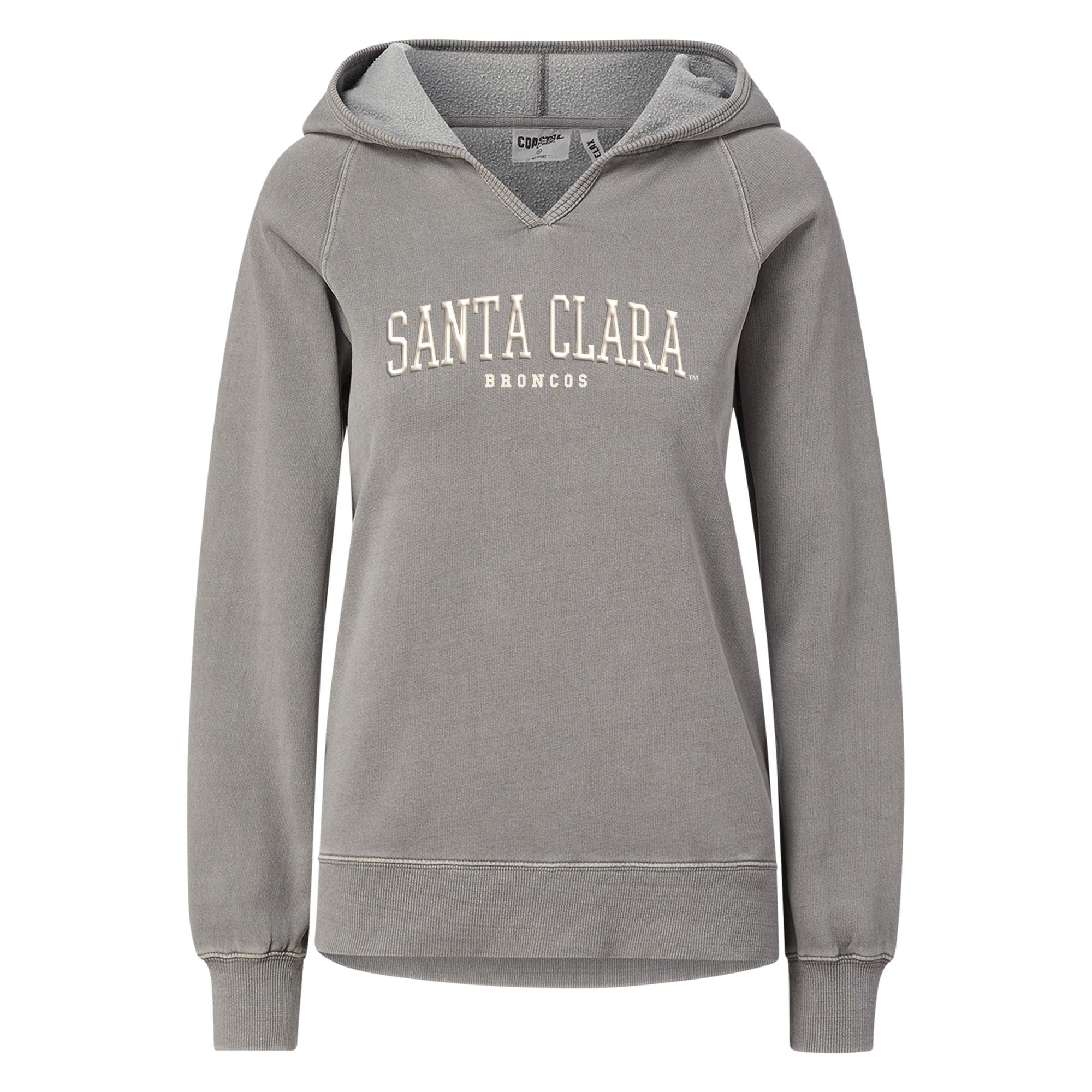 image of: Santa Clara Broncos Women's Silicone Application Coastal Color Hoodie, Gray