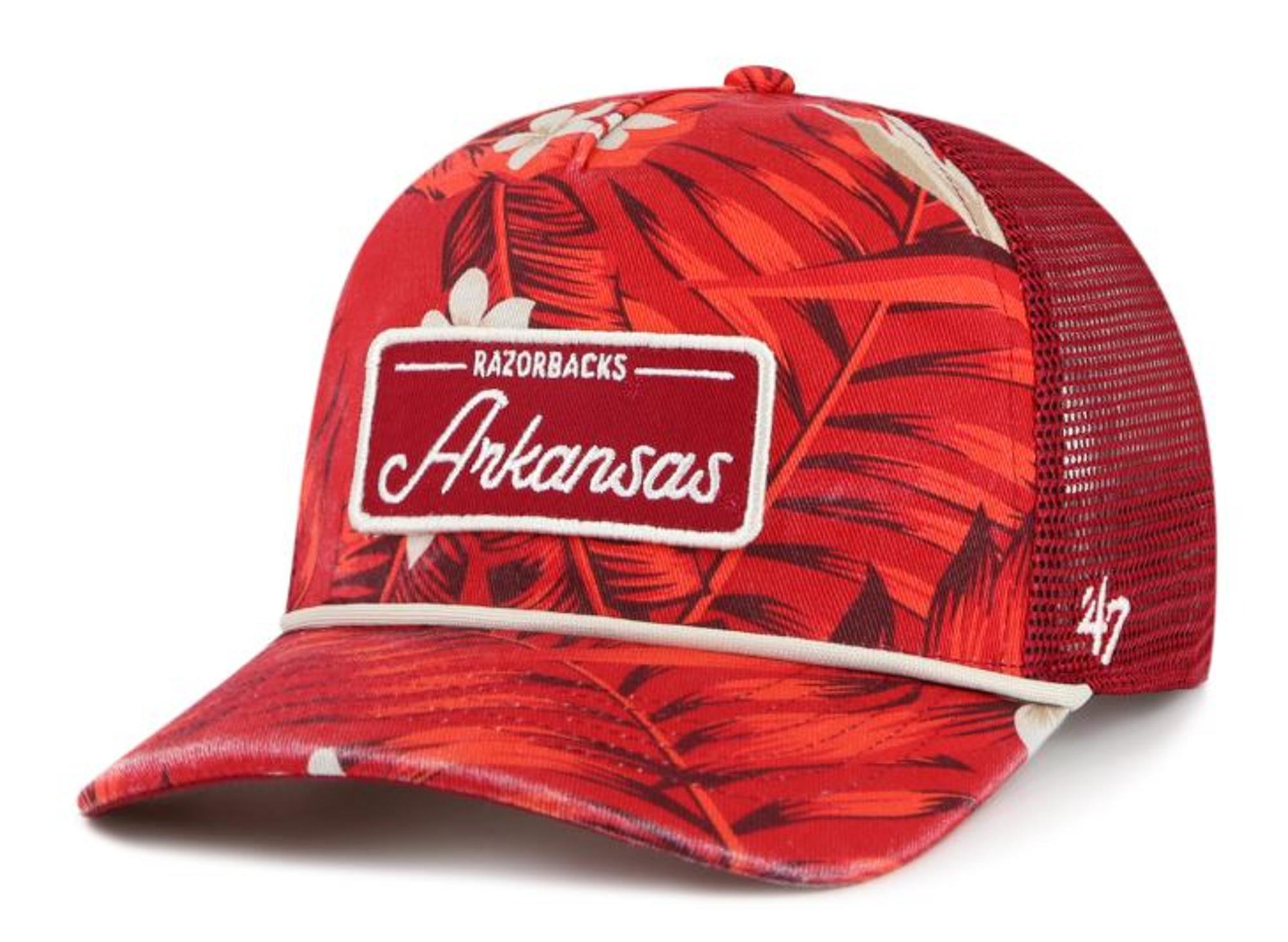 image of: Arkansas Razorbacks '47 Tropicalia Patch Hitch - Razor Red