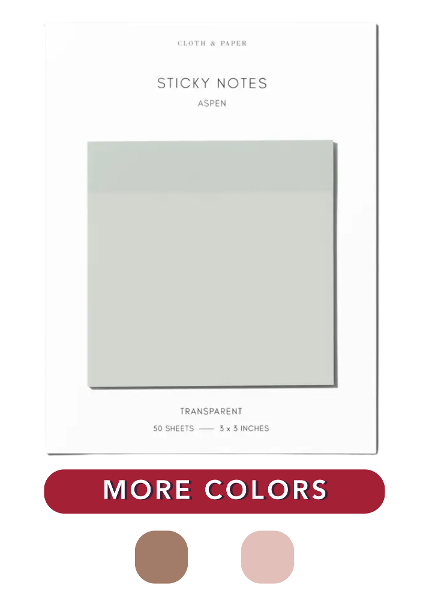 Transparent Sticky Notes; $6.98