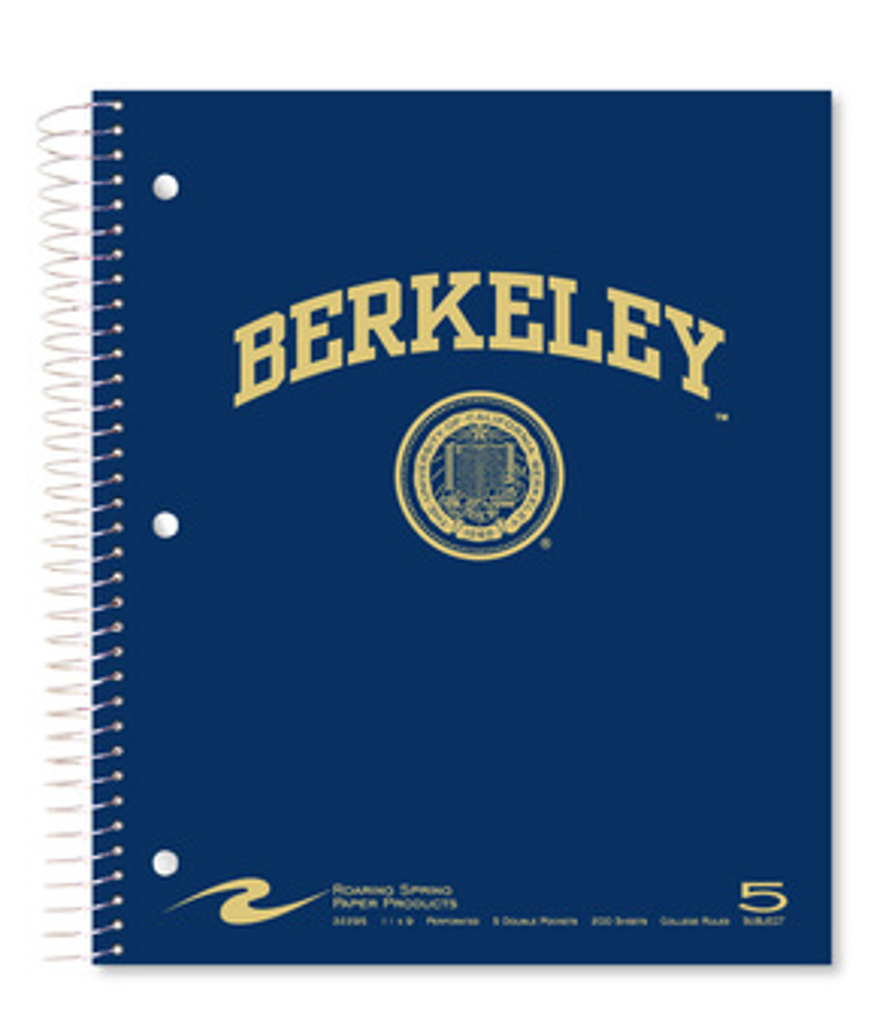 【バークレーキャンパスノート】California Berkeley zz 5-Subject Notebook Berkeley Seal Logo | Cal Student Store