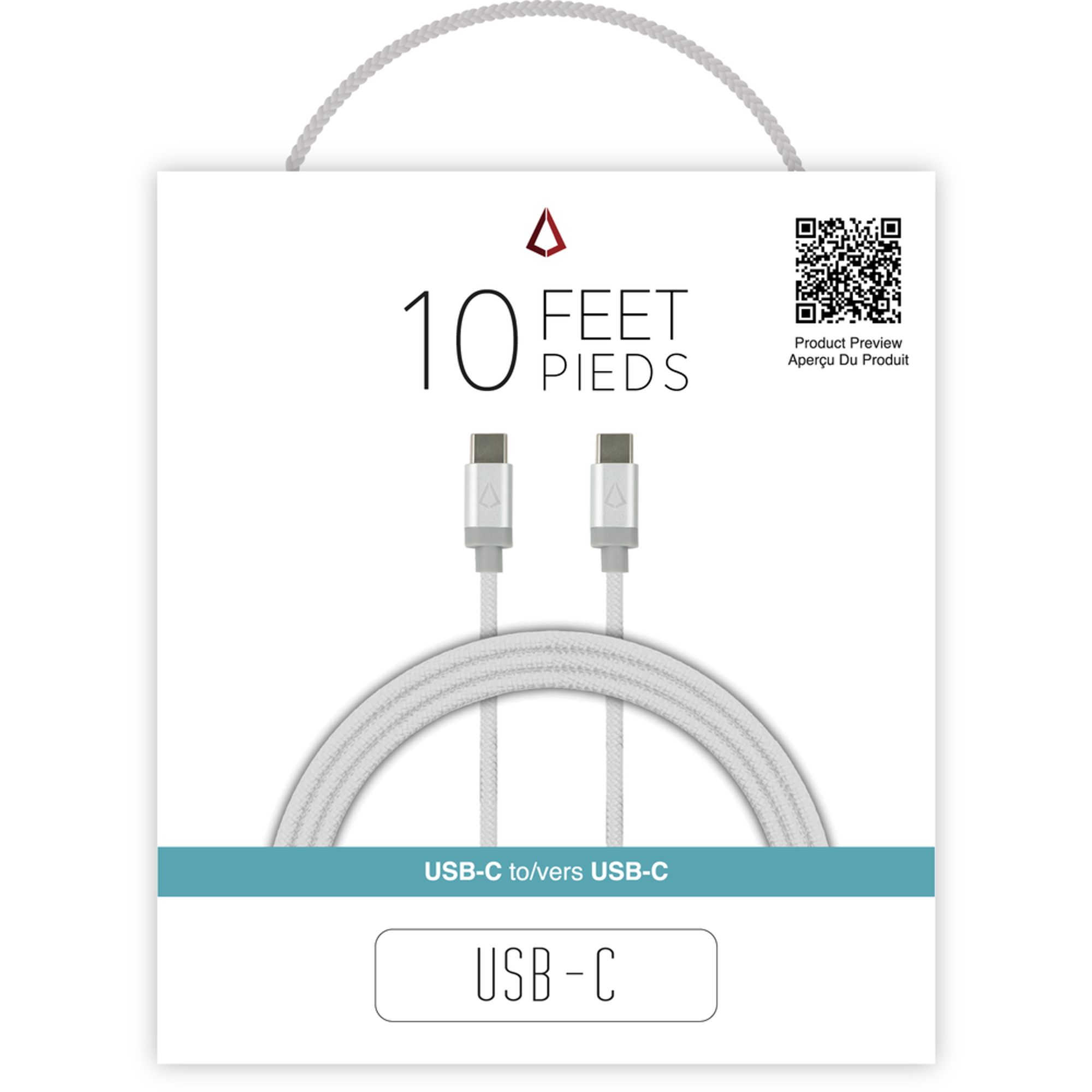 Product image 1 of 1 for LBT Premium Braided USB Cable White 10Ft USB-C to USB-C