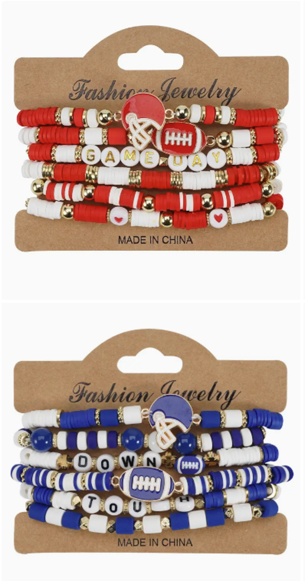 Product image 1 of 1 for GAMEDAY/TOUCHDOWN BEADED ELASTIC BRACELET SET
