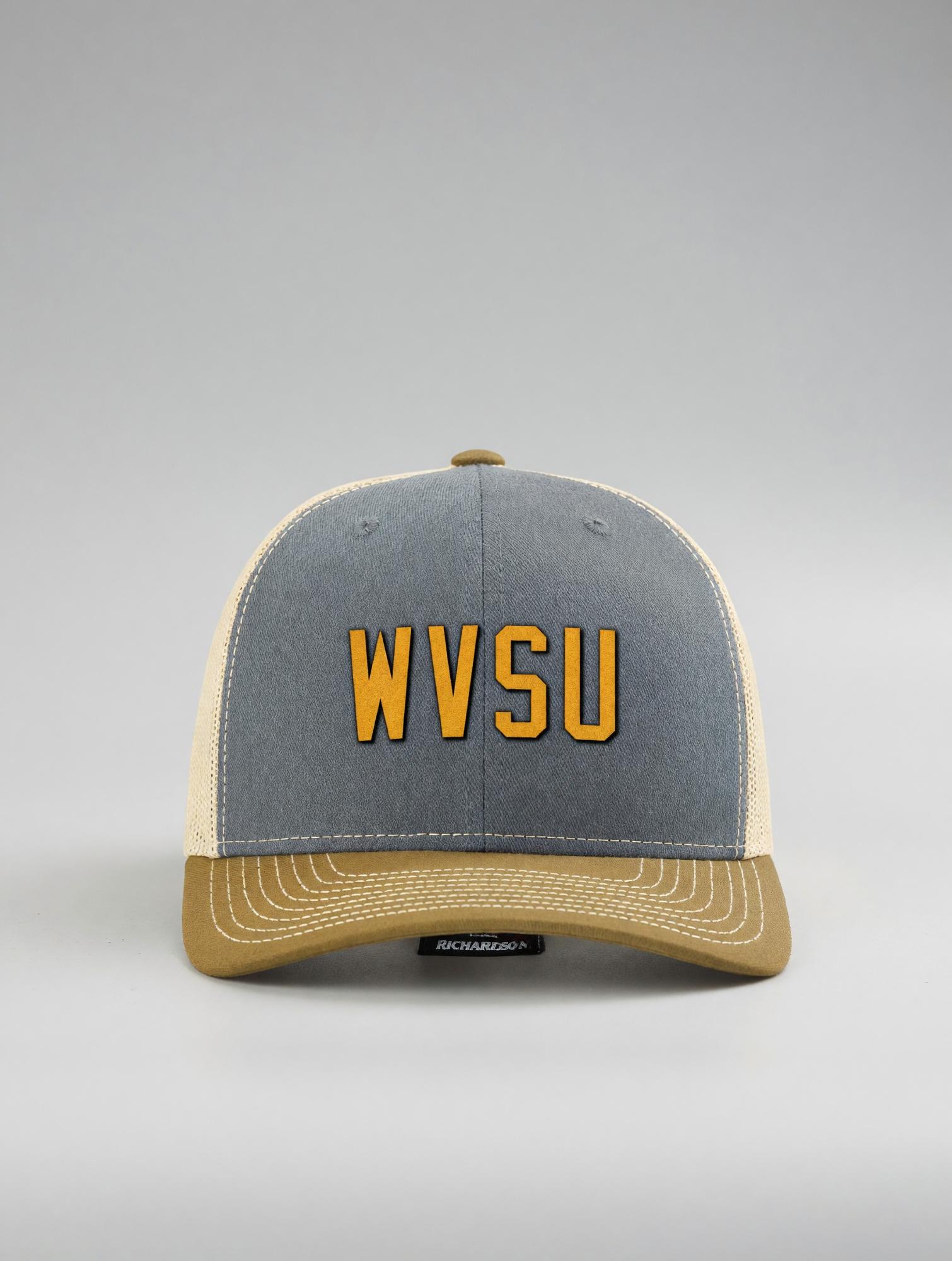 Product image 1 of 1 for Hat - Richardson Gray/Gold/Tan "WVSU" Vented