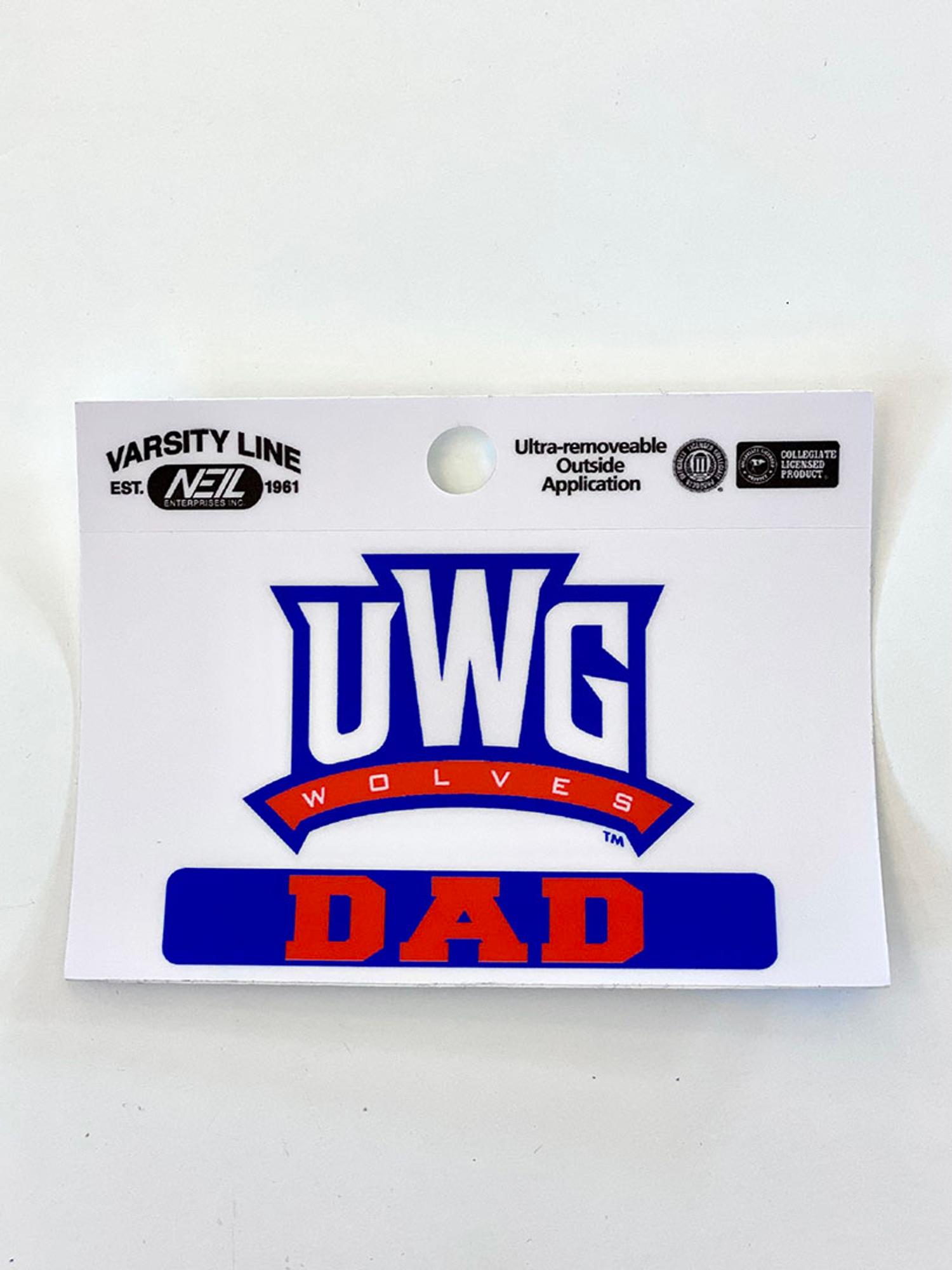 image of: UWG WOLVES-DAD DECAL