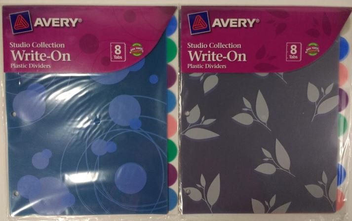 image of: Studio Collection Write-On Plastic Dividers 8 Tabs