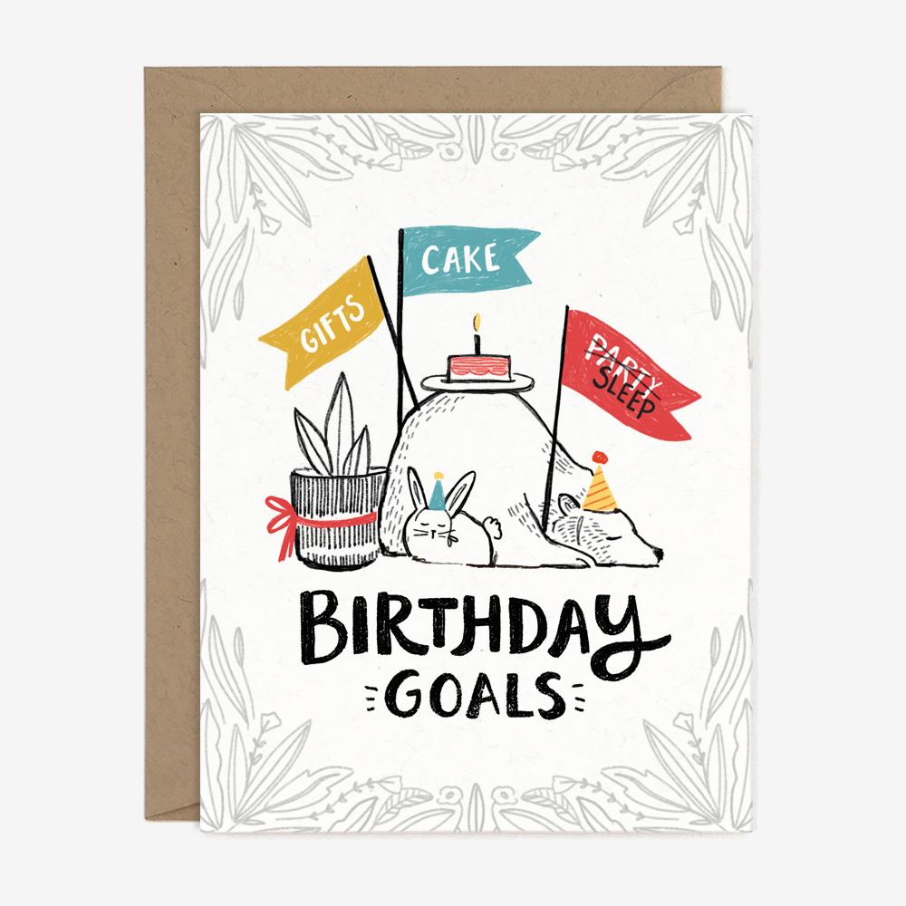Product image 1 of 1 for Birthday Goals Card | 4.25 x 5.5" (A2)"