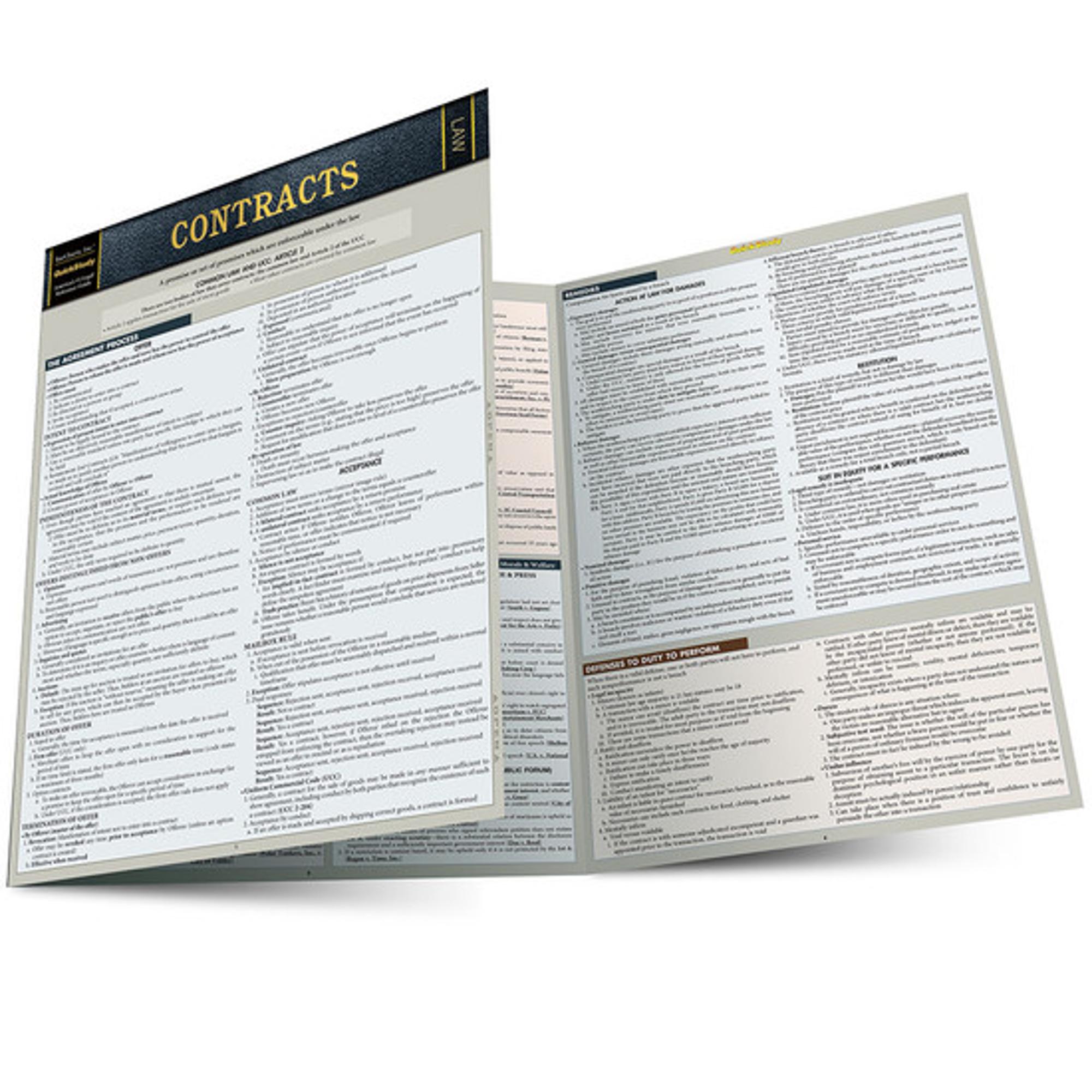 Cover image for CONTRACTS LAMINATED STUDY GUIDE