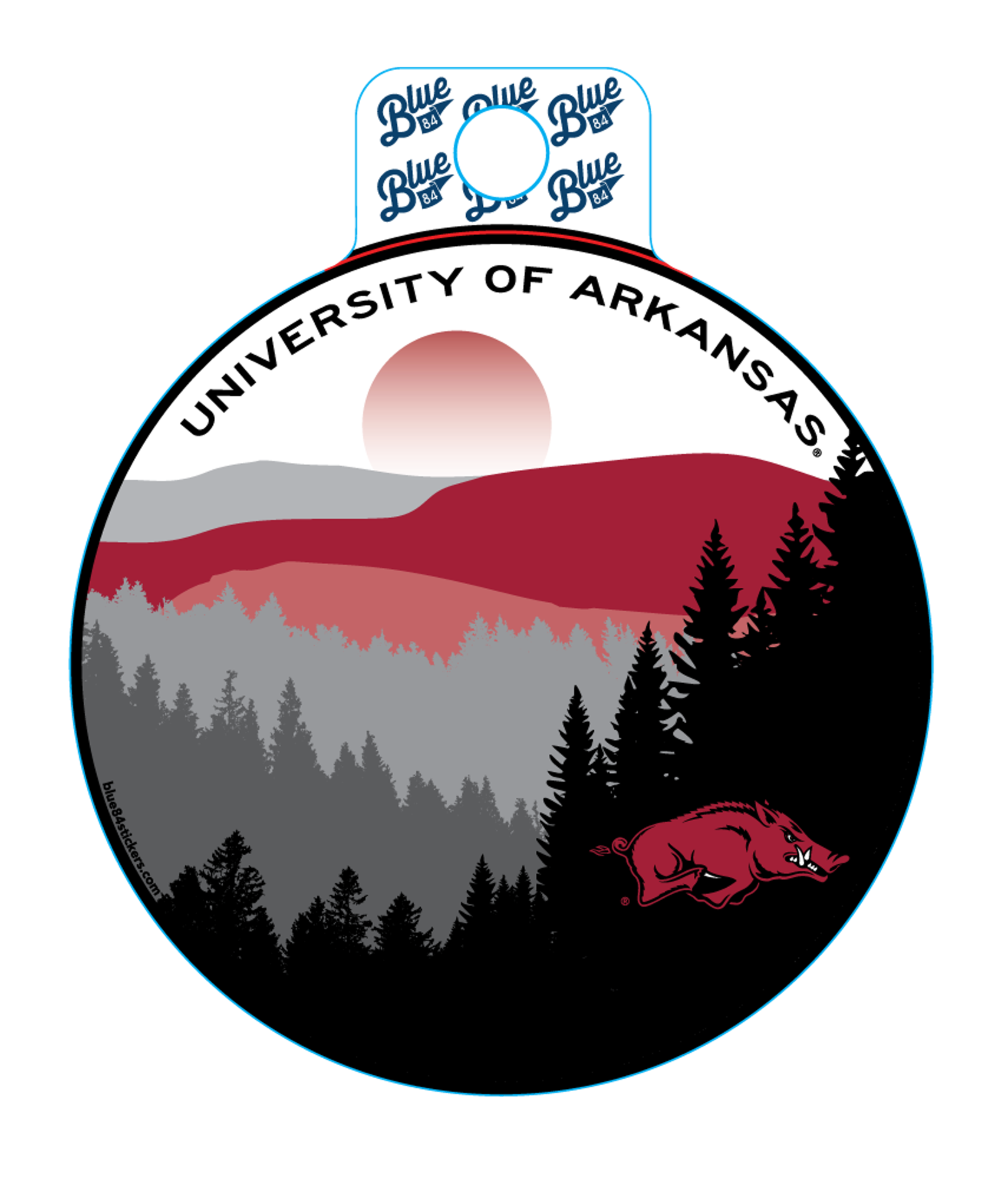 image of: Arkansas Razorback Collocate Lifestyle Blue 84 Sticker