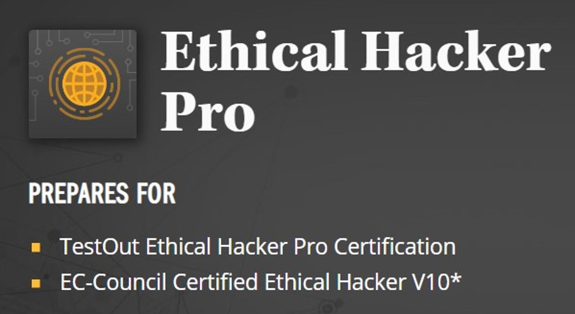 Cover image for Testout Ethical Hacker Pro Access Code