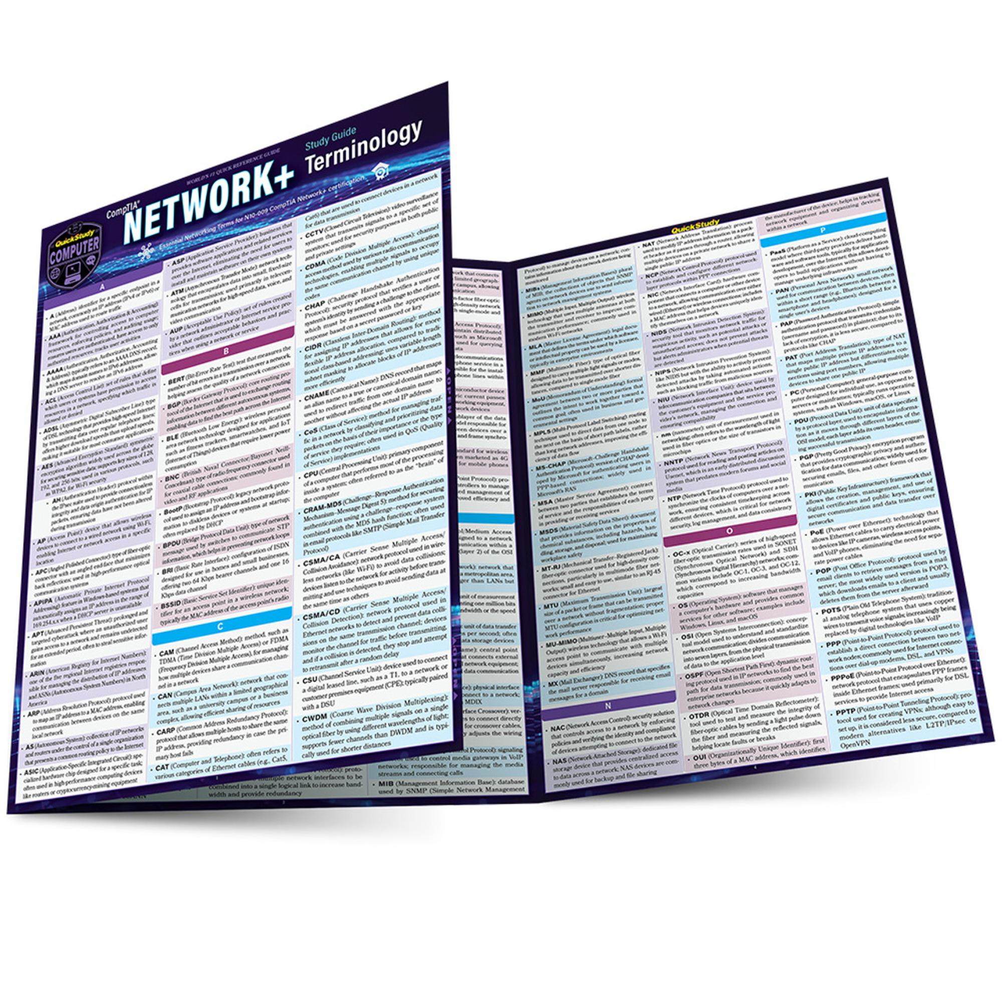 BarCharts / CompTIA - Network+ Terminology Study Guide