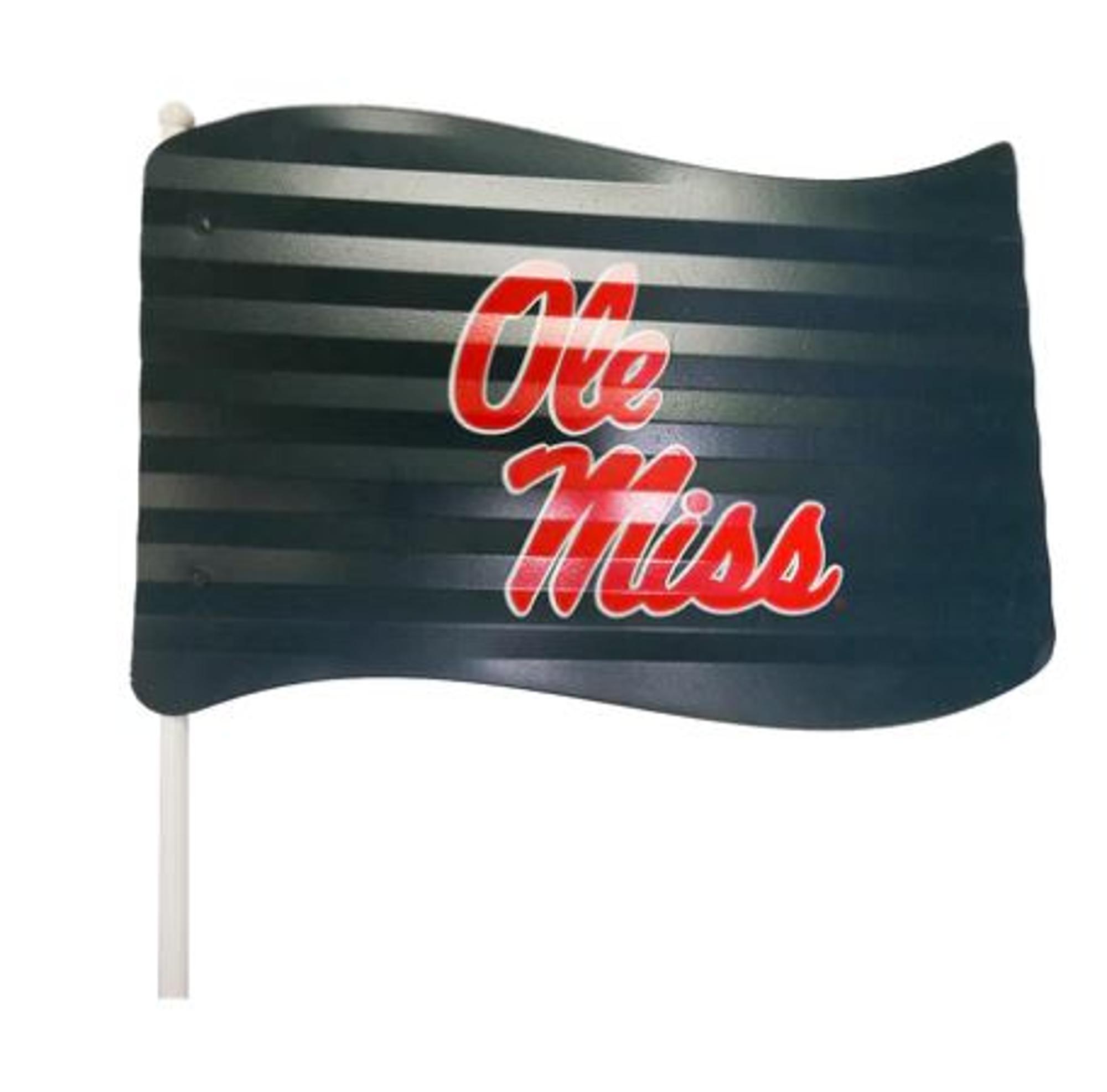 image of: Ole Miss Metal Flag Garden Stake