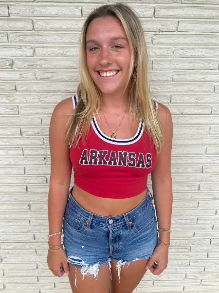 Arkansas Razorback Jump Shot Tank; $34.99