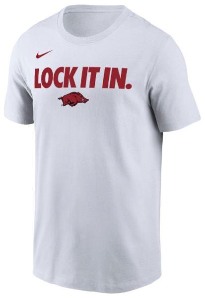 Arkansas Razorbacks Nike 2026 Short Sleeve Bench Tee; $40.00