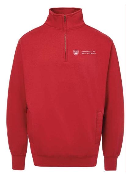 UWG LOGO 1/4 ZIP; $34.99