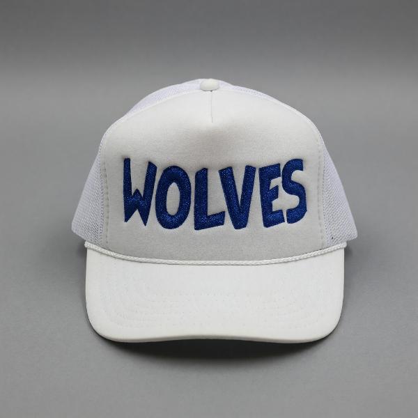 GLITTER EMROIDERED TRUCKER HAT; $28.00