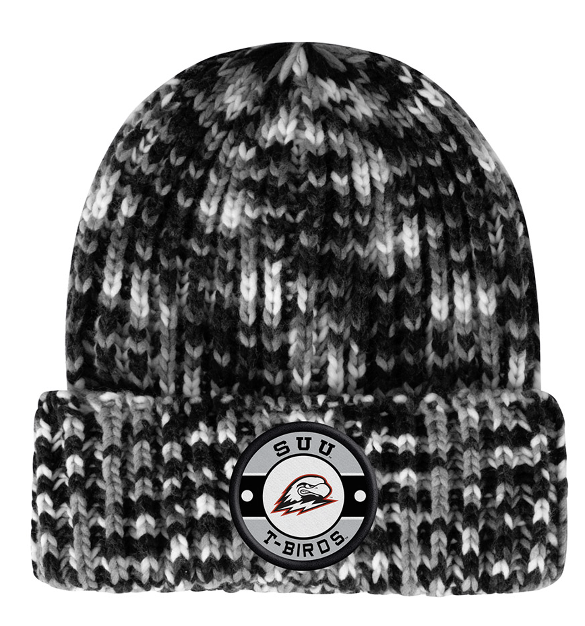 Product image 1 of 1 for COLOSSEUM BEANIE BLACK/GRAY/WHITE SUU PATCH