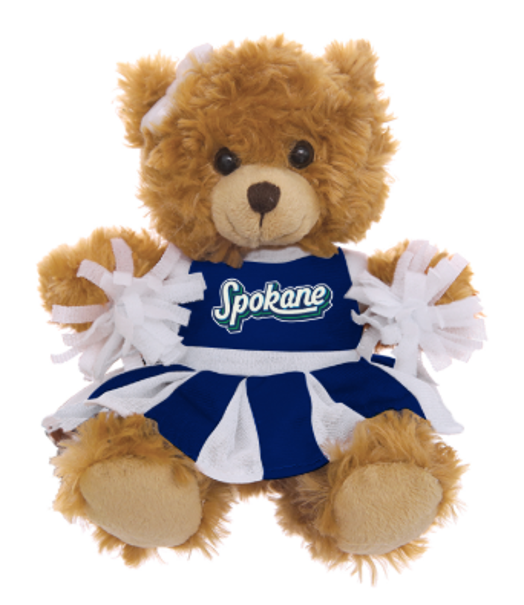 image of: SCC 6" BEIGE BEAR CHEERLEADER BLUE