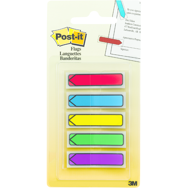 Post-it Arrow Flags - Asst .5x1.75in 5Pk BP Primary; $5.99