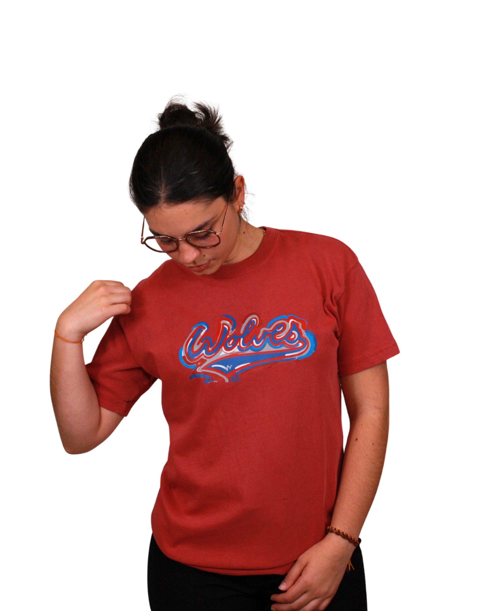 Product image 1 of 4 for WOLVES SCRIPT JUSTIN FLYER COASTAL COLOR TEE