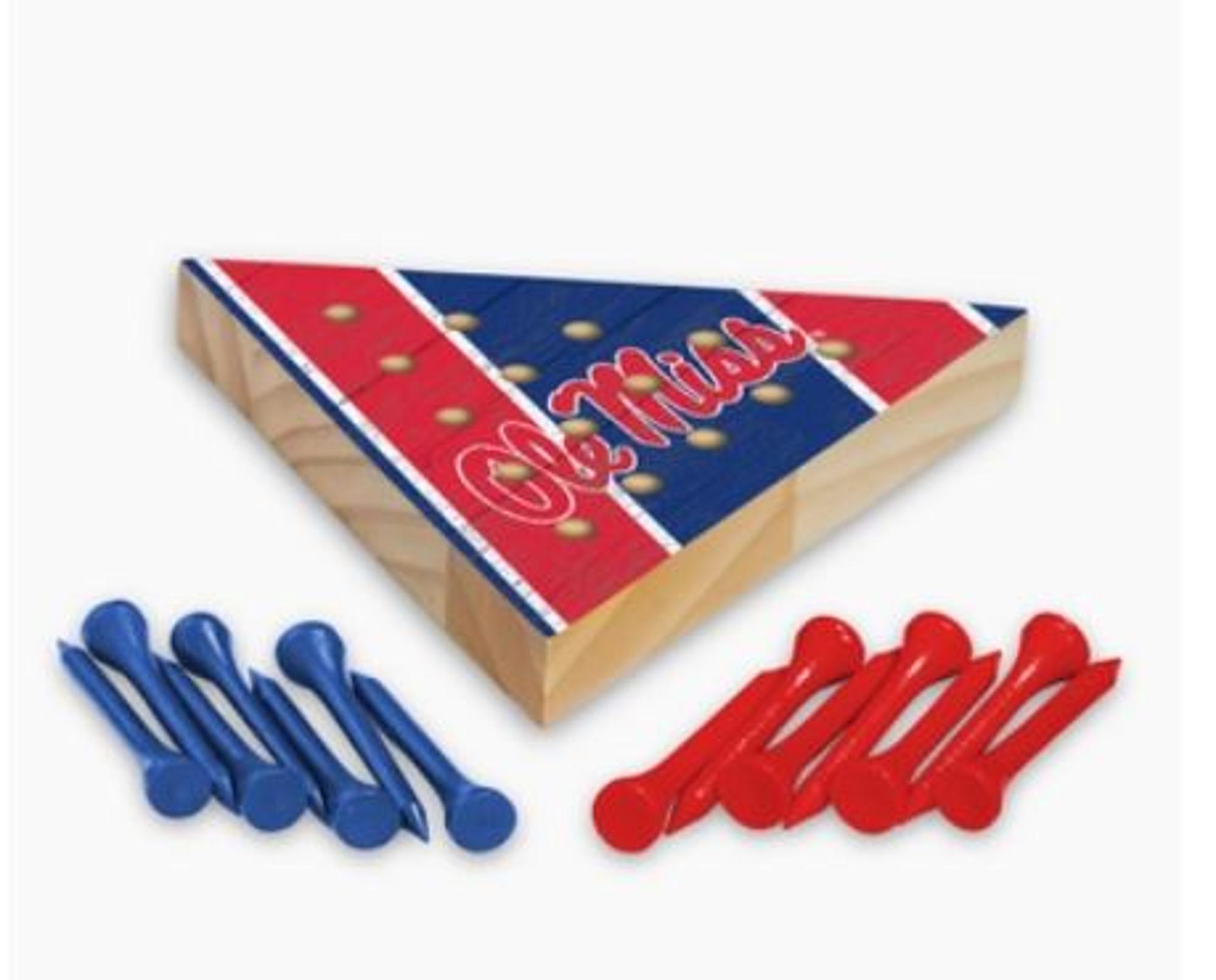 Ole Miss Rebels Wood Triangle Game Rebel Bookstore