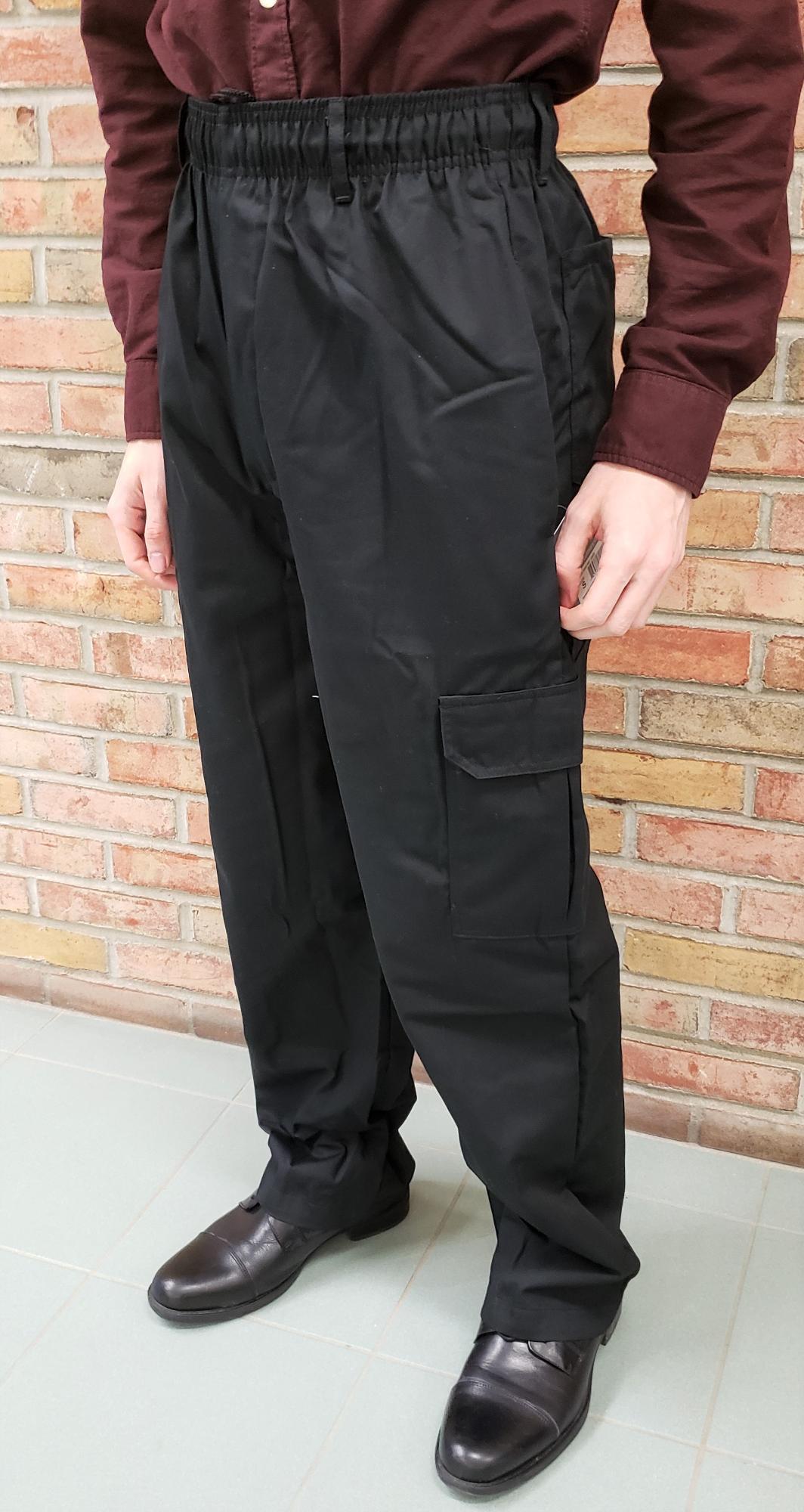 Variant 3 of 3 for Unisex Black Cargo Pants