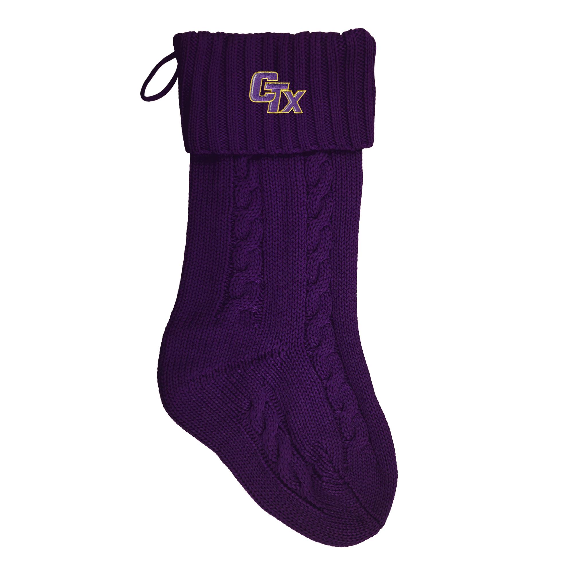 image of: CTX "Dasher" Knit Holiday Stocking - Purple
