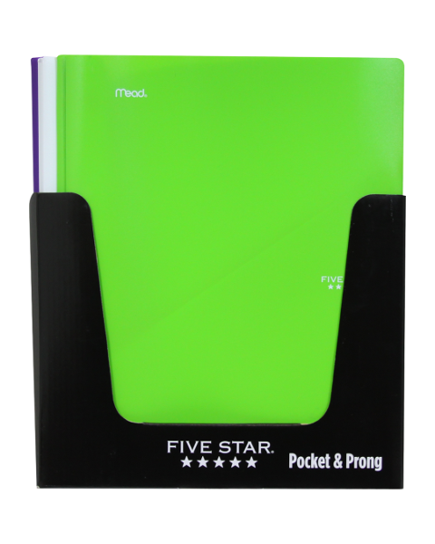 Five Star Two Pocket & Pronged Plastic Folder, Assorted Colors; $4.98