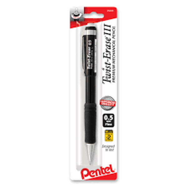 Twist-Erase III Mechanical Pencil, 0.5mm, Black; $5.69