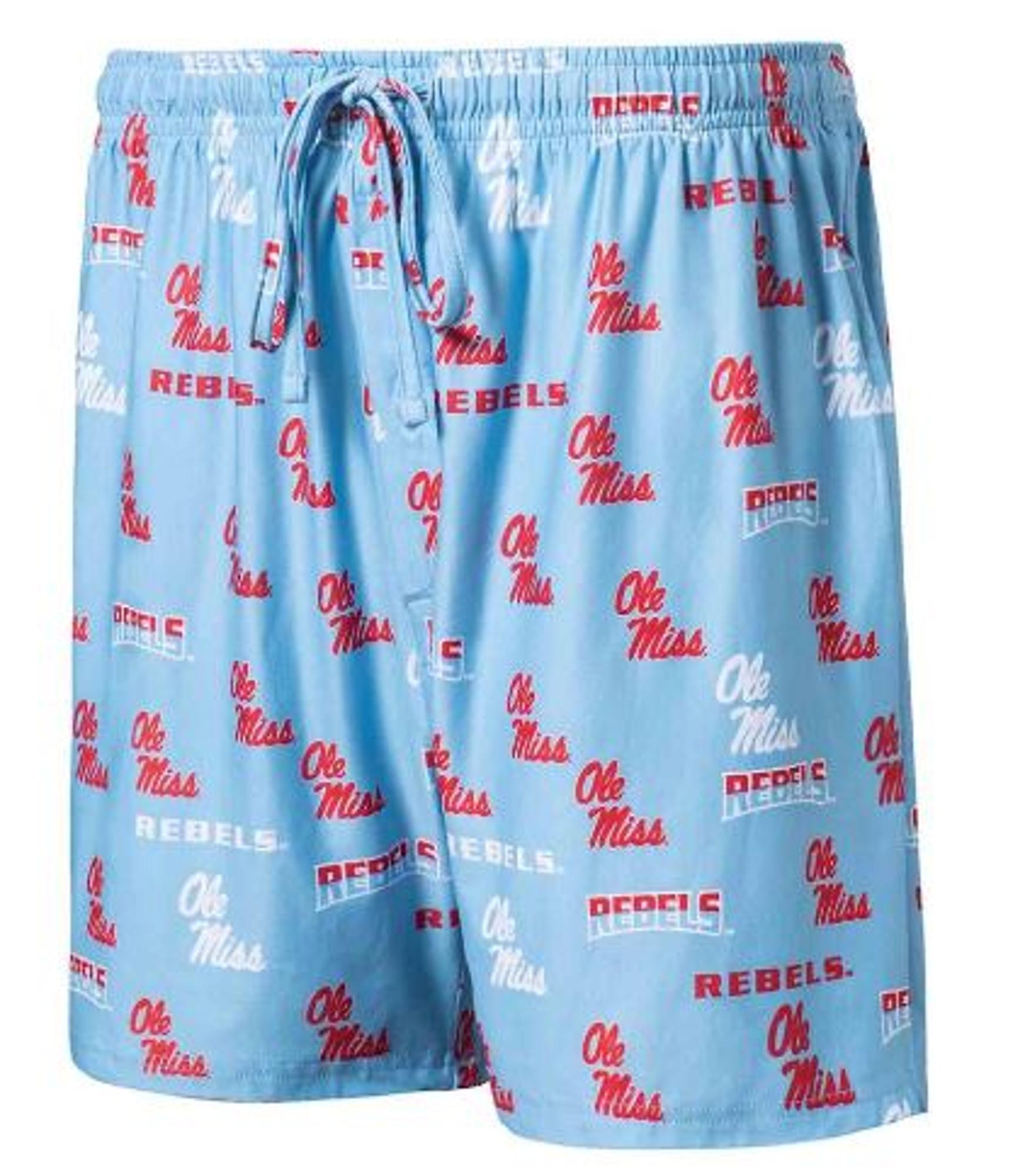 image of: Ole Miss Breakthrough Print Knit Jam Shorts Light Blue