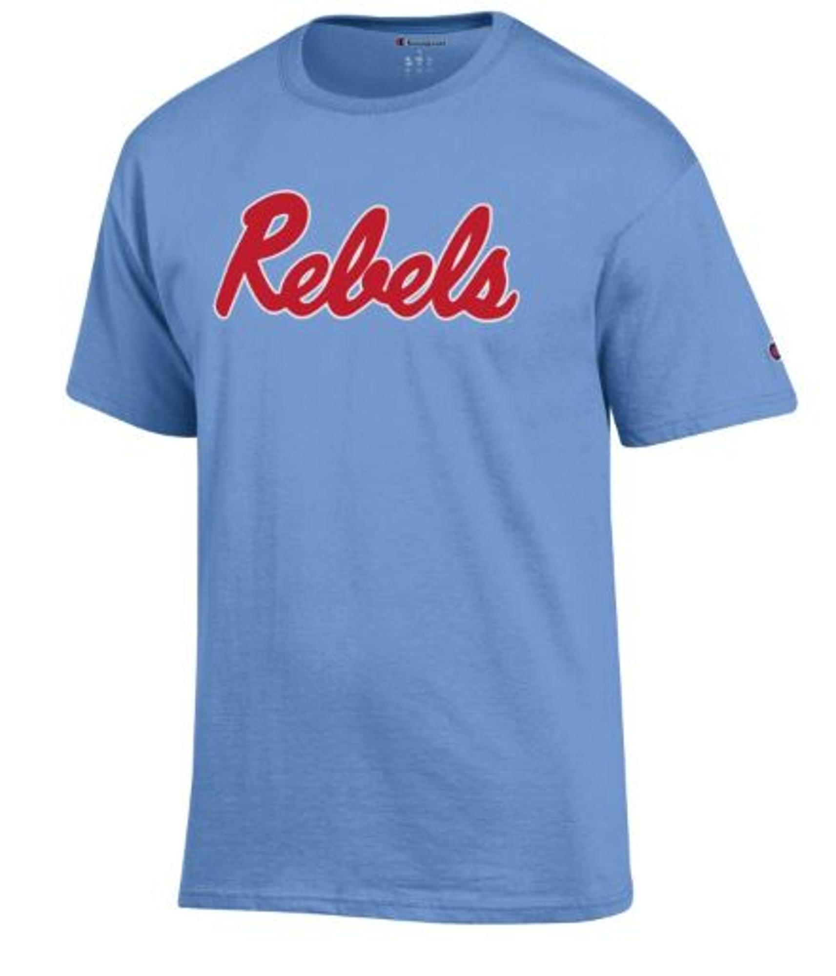 image of: Rebels Script Short Sleeve Tee Light Blue