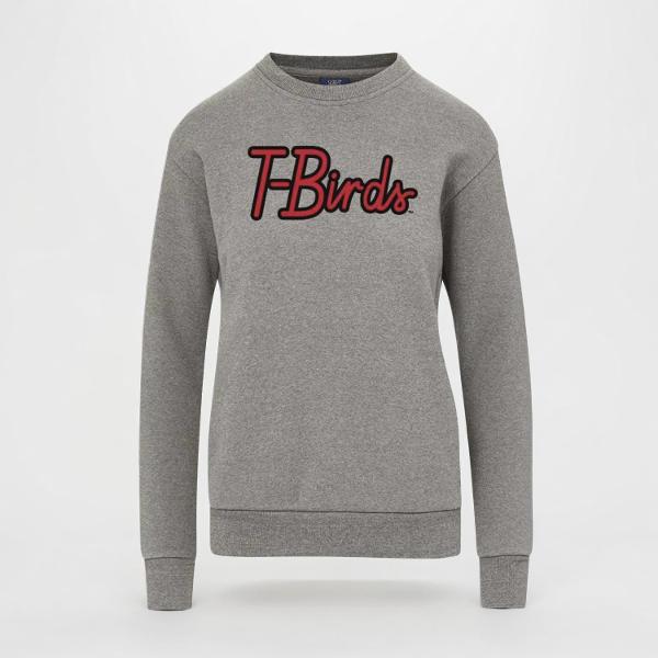 MV SPORT WOMENS GRAY CREW T-BIRDS; $45.00